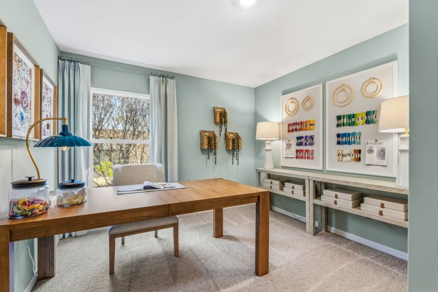 Furnished interior in a model home at Spanish Lakes in Port St. Lucie (Image 20).