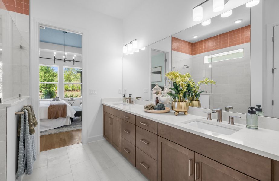 Furnished interior in a model home at Mariposa at EverRange in Jacksonville (Image 18).