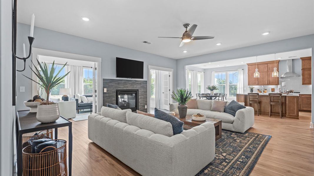 Furnished interior in a model home at Wells Crossing in Seneca (Image 28).