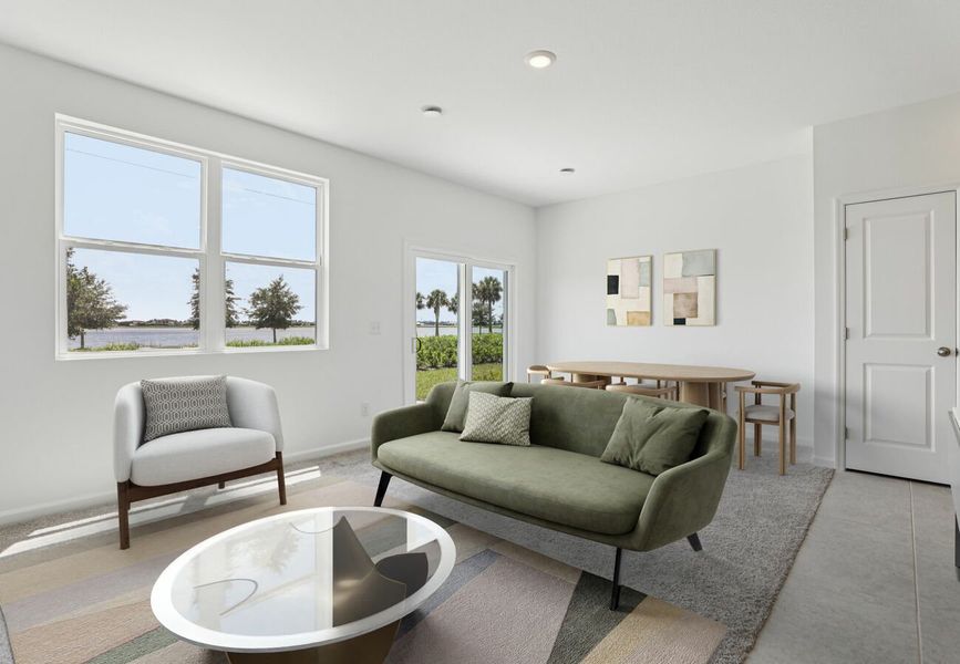 Furnished interior in a model home at Catamaran Cove in Rockledge (Image 8). Furnished interior in a model home at Catamaran Cove in Rockledge (Image 8).