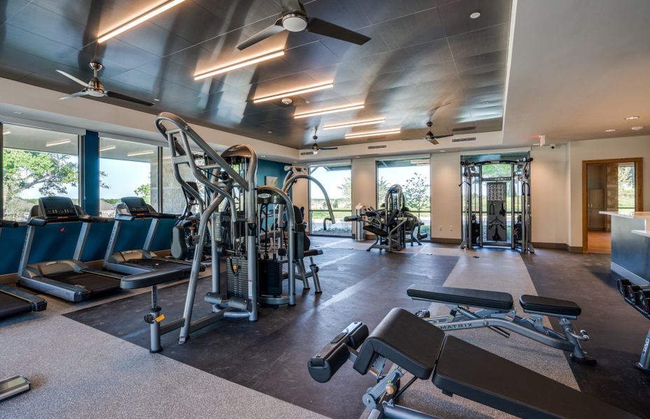 Amenity center fitness room