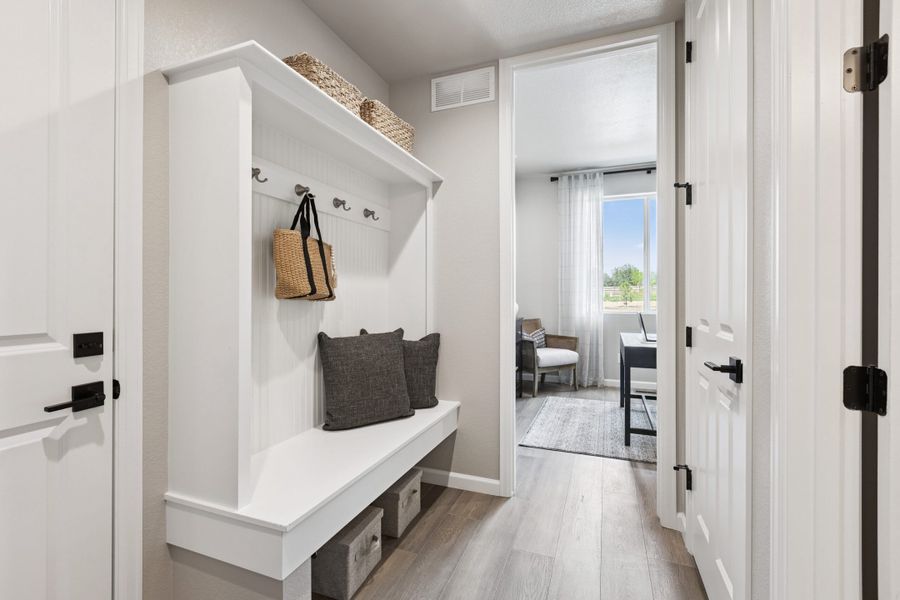 Furnished interior in a model home at Highlands Preserve in Mead (Image 12).