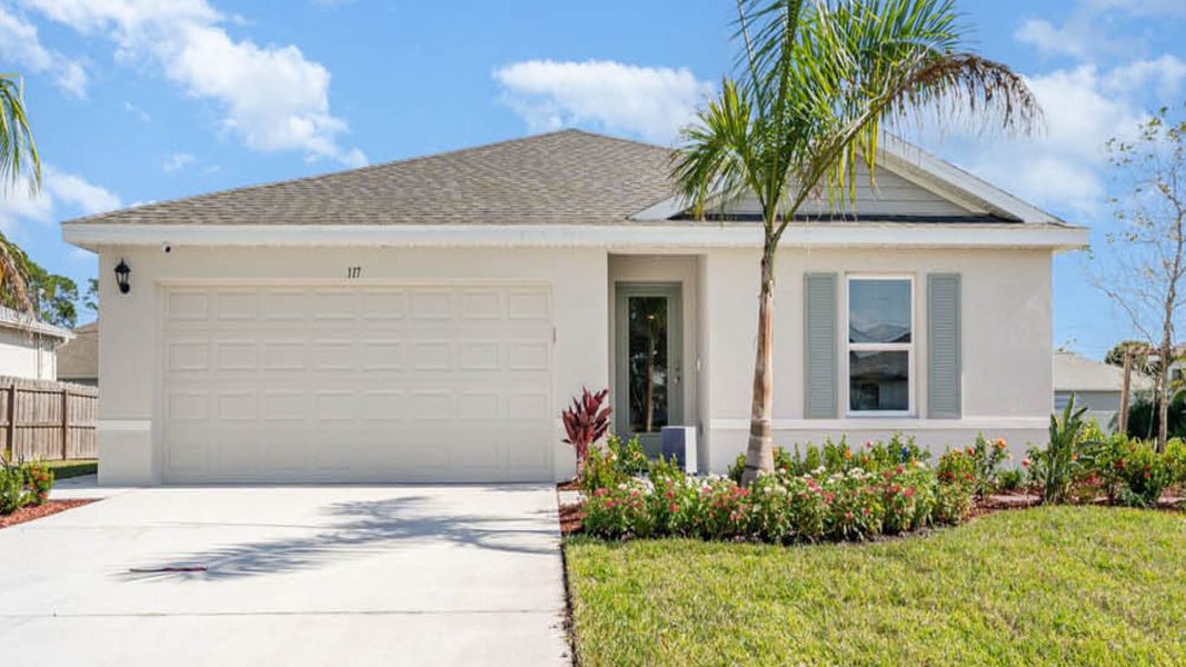 Front exterior of a home in the Okeechobee Spot Lots community, located in Okeechobee, FL (Image 1). Front exterior of a home in the Okeechobee Spot Lots community, located in Okeechobee, FL (Image 1).