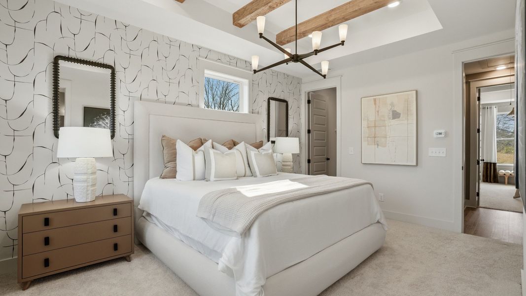 Furnished interior in a model home at The Eighteen in Atlanta (Image 11).