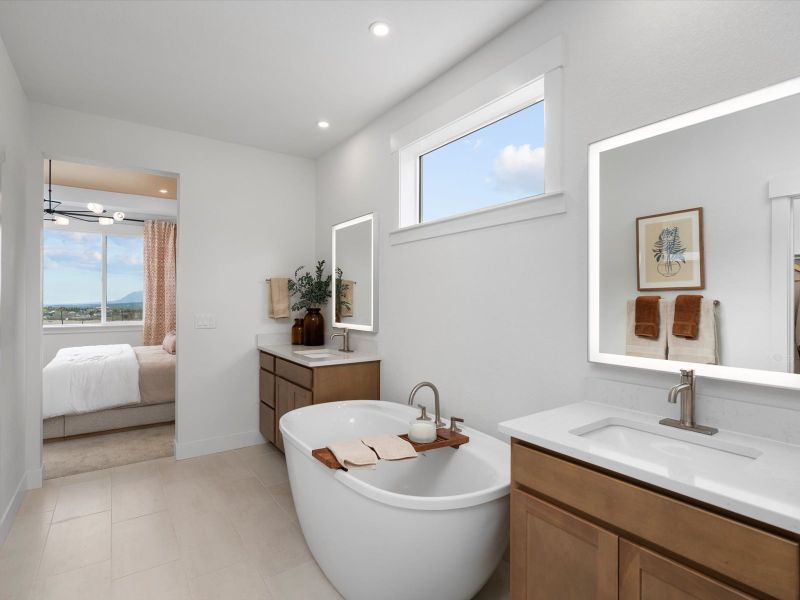 Furnished interior in a model home at Paint Brush Hills in Peyton (Image 4).