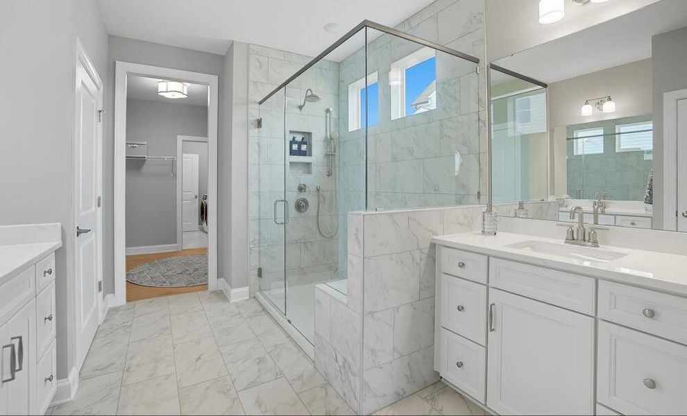 Furnished interior in a model home at Carrington in Stanley (Image 48).