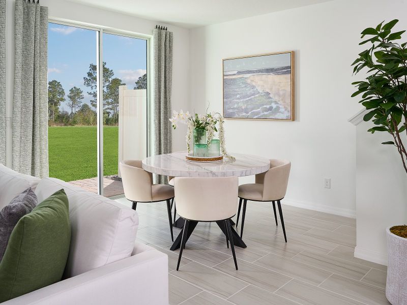 Dining room in Windsor floorplan at The Meadow at Crossprairie