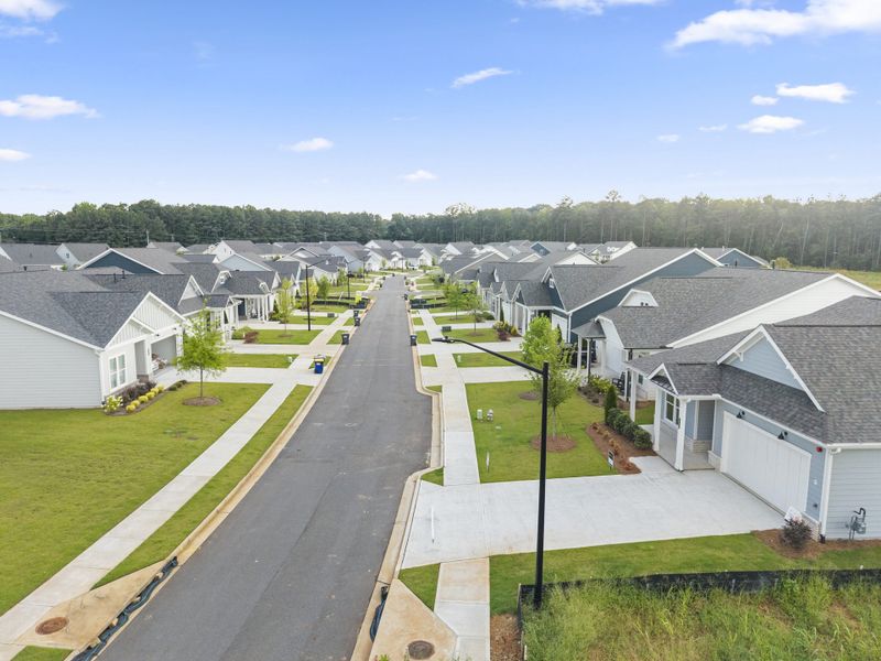 Aerial view of the The Reserve at Bells Ferry community in Kennesaw, GA, showing layout and nearby surroundings (Image 26).