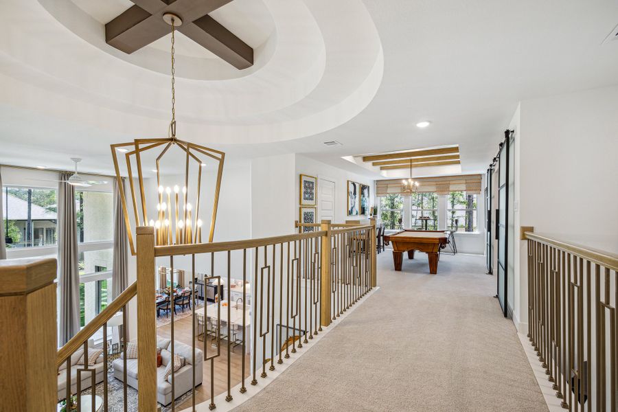Furnished interior in a model home at ARTAVIA® - 60' in Conroe (Image 20).