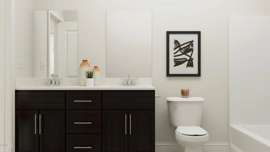 Furnished interior in a model home at Retreat at Robertson: Cottage in Knightdale (Image 9).