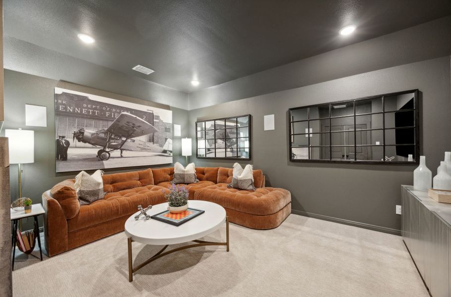 Furnished interior in a model home at Cross Creek Meadows in Celina (Image 22). Furnished interior in a model home at Cross Creek Meadows in Celina (Image 22).