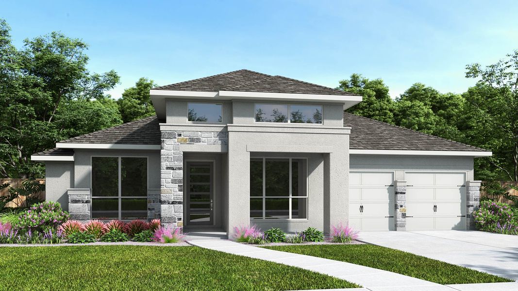 Front exterior of a home in the Fulbrook On Fulshear Creek 60' community, located in Fulshear, TX (Image 16).