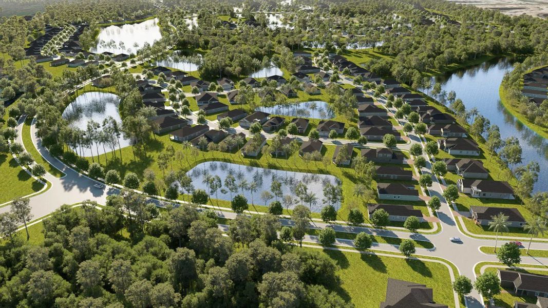 Aerial view of the Boca Royale Golf & Country Club Real Estate and Homes for Sale in Englewood, FL - Neal Communities community in Englewood, FL, showing layout and nearby surroundings (Image 14).