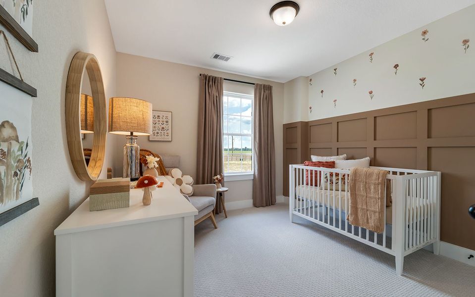 Furnished interior in a model home at Harvest Pointe in Needville (Image 23).