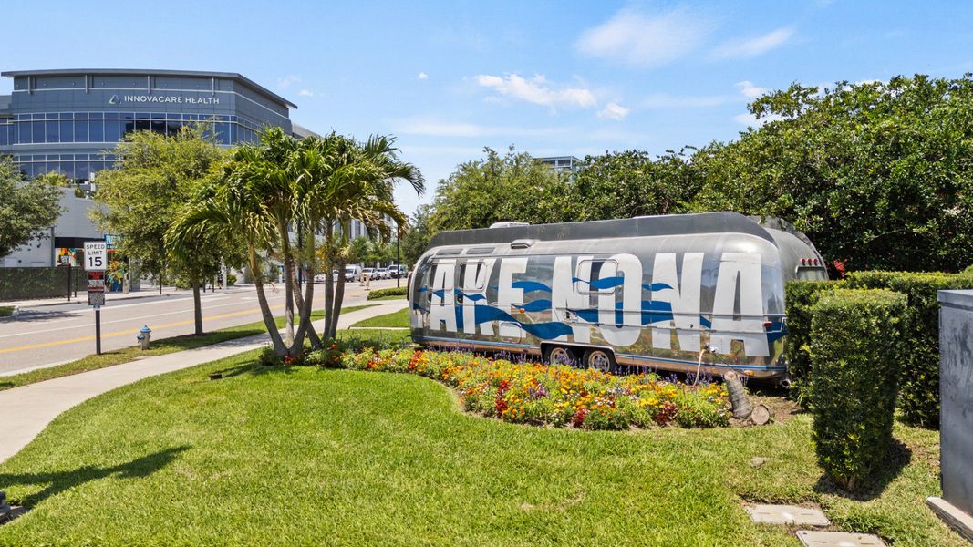 Lake Nona Airstream trailer landmark in Orlando, FL — an iconic photo spot near Lake Nona Town Center. Lake Nona Airstream trailer landmark in Orlando, FL — an iconic photo spot near Lake Nona Town Center.