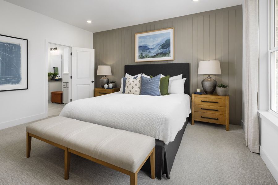 Furnished interior in a model home at Raburn Reserve in Tomball (Image 28).