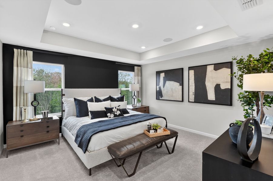Furnished interior in a model home at Dreycott Townhomes in Lawrenceville (Image 4).