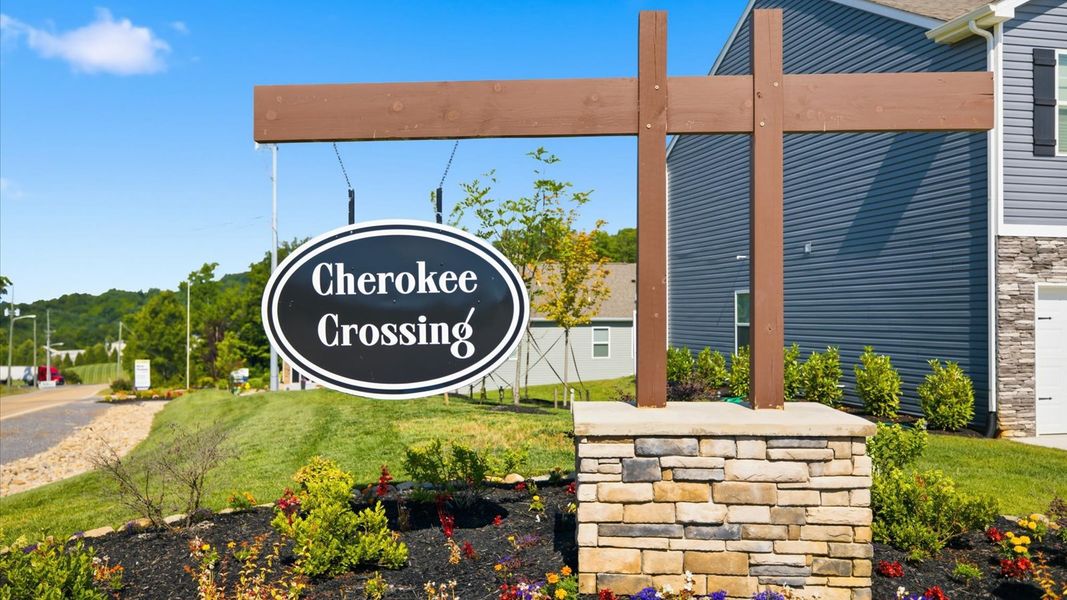 Entrance to the Cherokee Crossing community in Kodak, TN, featuring signage and landscaping (Image 13).