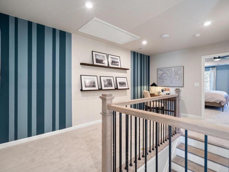 Furnished interior in a model home at The Village at Shallowford in Kennesaw (Image 13).