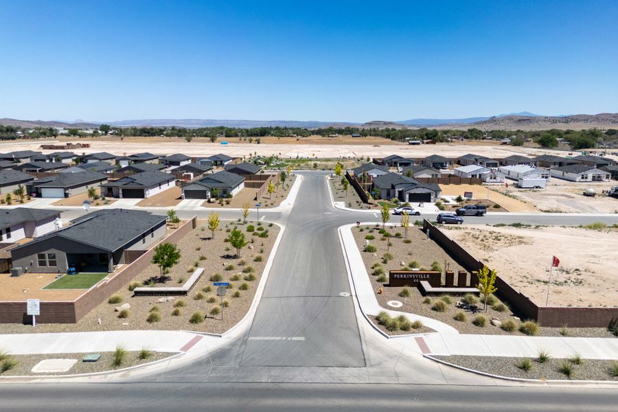 Aerial view of the Perkinsville community in Chino Valley, AZ, showing layout and nearby surroundings (Image 1). Aerial view of the Perkinsville community in Chino Valley, AZ, showing layout and nearby surroundings (Image 1).
