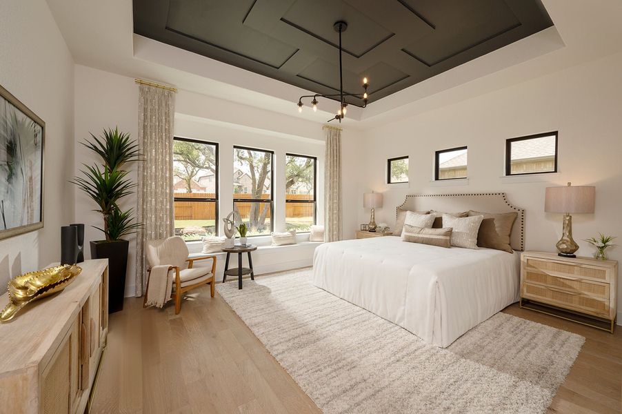 Furnished interior in a model home at 6 Creeks in Kyle (Image 22).