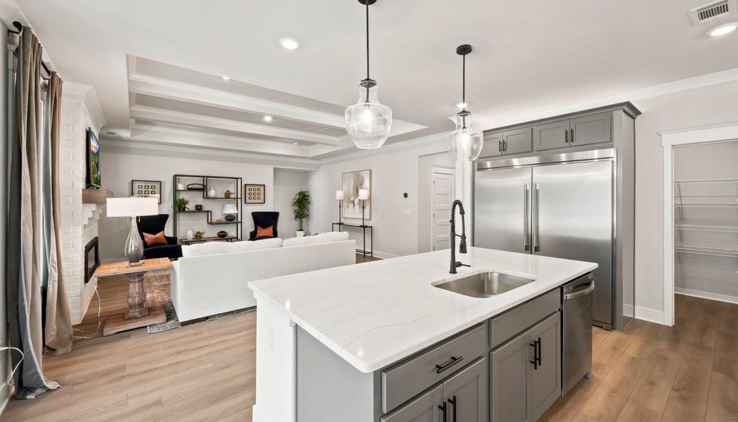Furnished interior in a model home at Fowler Farms in Auburn (Image 75).
