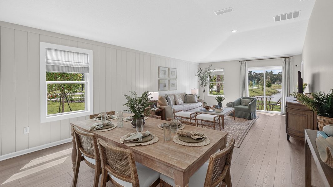 Furnished interior in a model home at Liberty Cove in Yulee (Image 9).