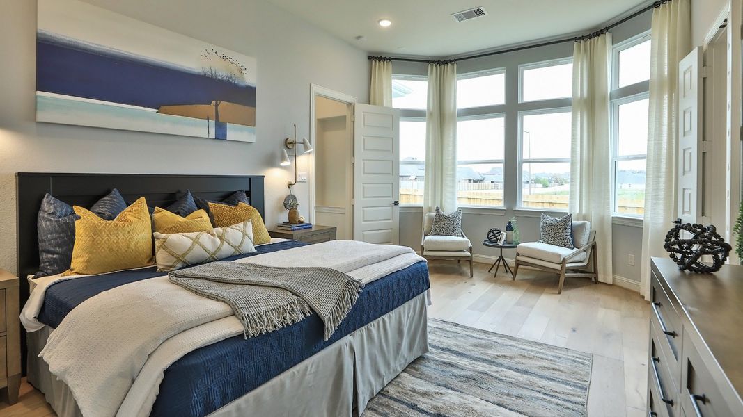 Furnished interior in a model home at Wildrye in Waller (Image 21).