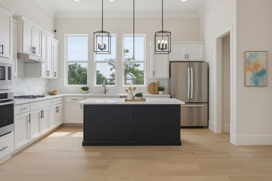 Furnished interior in a model home at Timbergrove Green in Houston (Image 21).