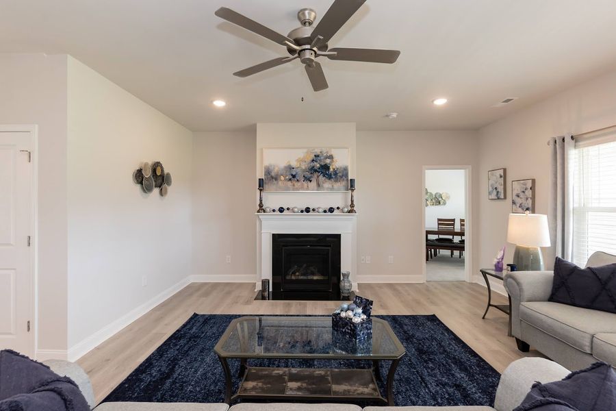 Furnished interior in a model home at Spring Forest in Goldsboro (Image 5).