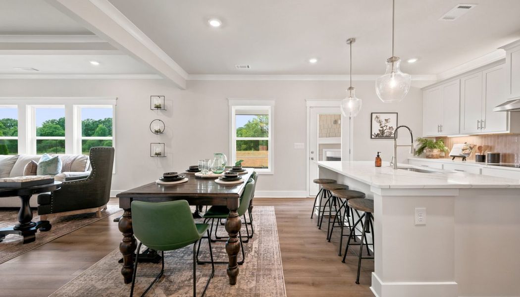Furnished interior in a model home at Greenefield in Cartersville (Image 22).