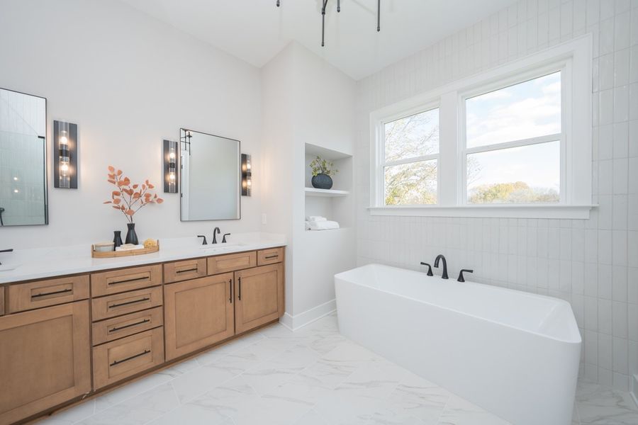 Furnished interior in a model home at River Bluff in Franklin (Image 6).