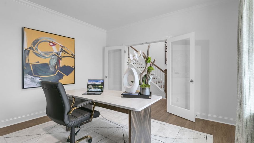 Furnished interior in a model home at Kalas Falls in Wake Forest (Image 11). Furnished interior in a model home at Kalas Falls in Wake Forest (Image 11).