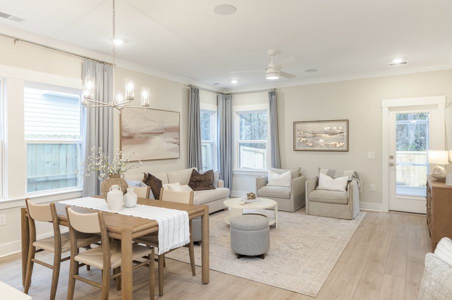 Furnished interior in a model home at Founder's Park in Summerville (Image 15).