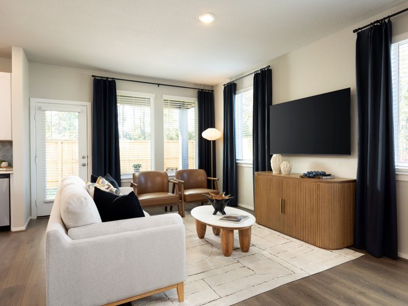 Furnished interior in a model home at Pinewood Trails - City Series in Atascocita (Image 6).