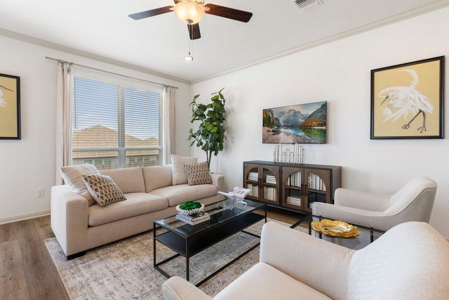 Furnished interior in a model home at The Valley at Great Hills in Copperas Cove (Image 9).