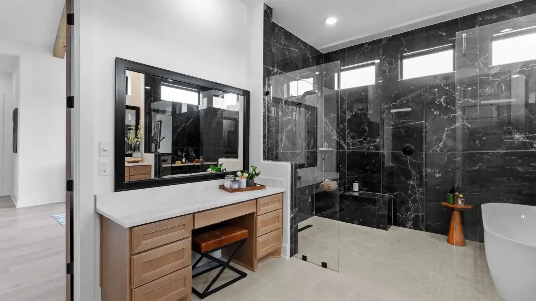 Furnished interior in a model home at Megan's Landing in Castroville (Image 19). Furnished interior in a model home at Megan's Landing in Castroville (Image 19).