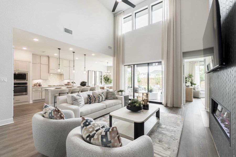 Furnished interior in a model home at Tompkins Reserve in Katy (Image 4). Furnished interior in a model home at Tompkins Reserve in Katy (Image 4).