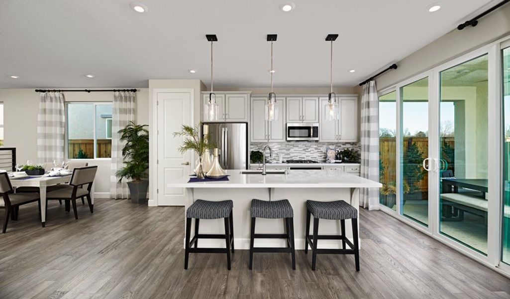 Furnished interior in a model home at Entrada La Coraza in Sahuarita (Image 5).