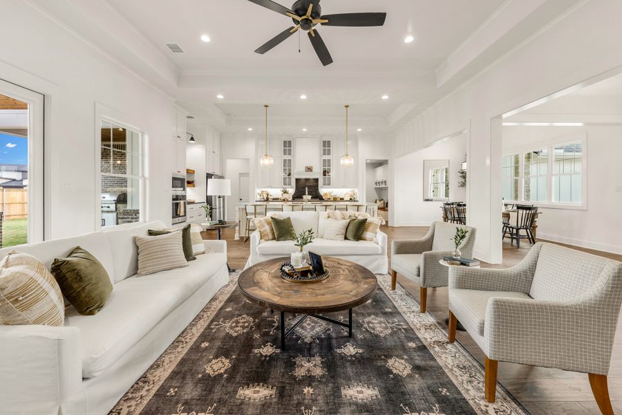 Furnished interior in a model home at Greens Prairie Reserve in College Station (Image 45).