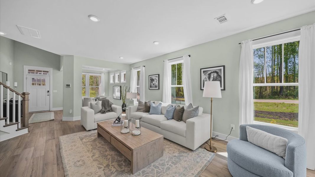 Furnished interior in a model home at Harrier Point in Woodruff (Image 24). Furnished interior in a model home at Harrier Point in Woodruff (Image 24).