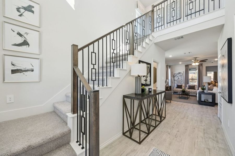 Furnished interior in a model home at Churchill in Anna (Image 18).