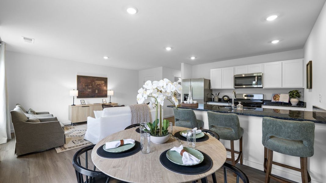 Furnished interior in a model home at Owensby Farms Townhomes in Dayton (Image 7). Furnished interior in a model home at Owensby Farms Townhomes in Dayton (Image 7).