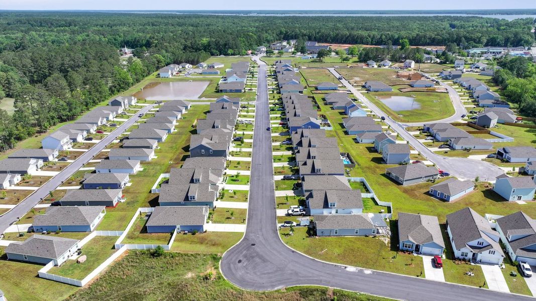 Aerial view of the Center Pointe community in Santee, SC, showing layout and nearby surroundings (Image 13).