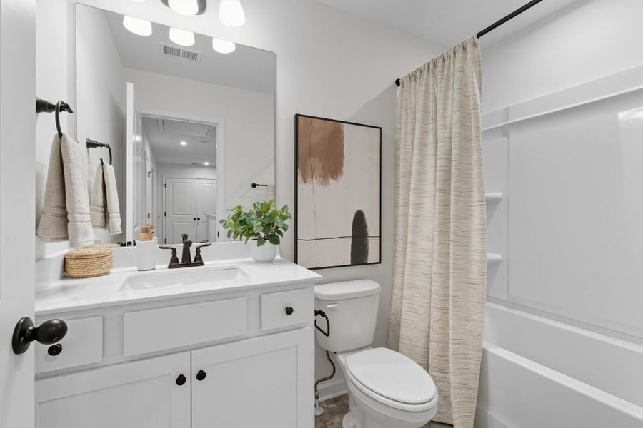 Furnished interior in a model home at Park Center Pointe in Austell (Image 17).