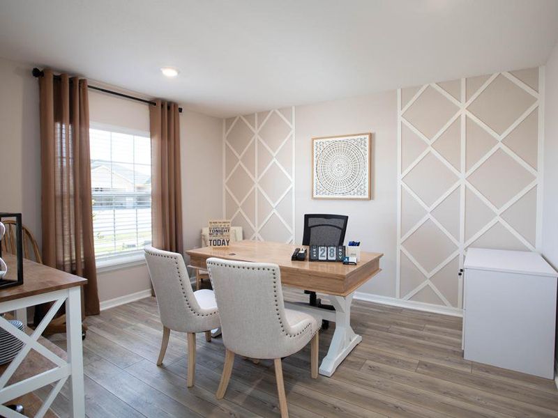 Flexible use rooms may be used for a home office, additional bedrooms, or however suits your needs - Serendipity home plan