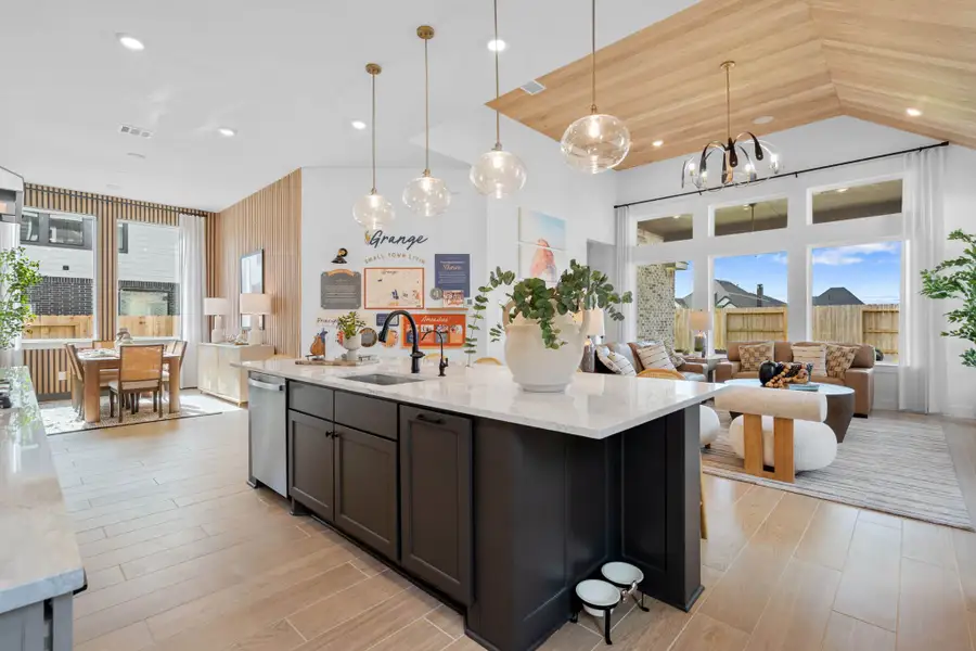 Furnished interior in a model home at Grange in Katy (Image 6).
