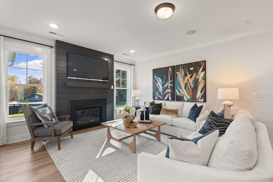 Furnished interior in a model home at Fiddler's Ridge in Advance (Image 15).