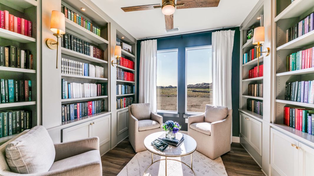 Furnished interior in a model home at Estates at Stacy Crossing in McKinney (Image 28).