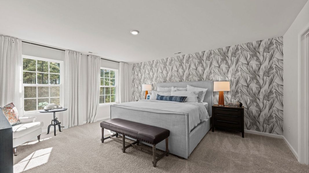 Furnished interior in a model home at West New Bern in New Bern (Image 6). Furnished interior in a model home at West New Bern in New Bern (Image 6).